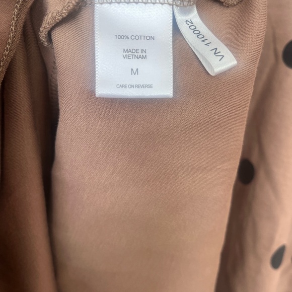 New York and Company Medium Brown Dress with Black Polka Dots - Picture 6 of 7